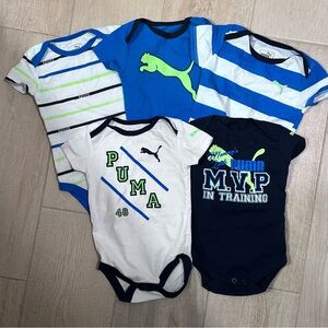 Puma boys 6-9 months onsie bundle (5)